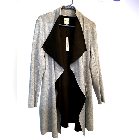 Nic & Zoe Lounge Around Jacket, Blue and Black, long sleeve, size L - Picture 2 of 11